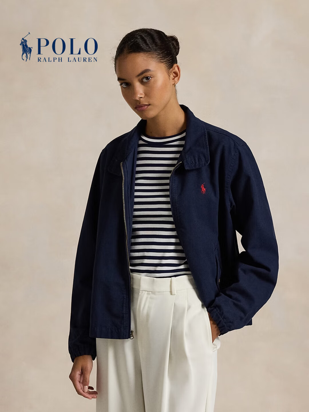 Polo Ralph Lauren 拉夫劳伦 女装 经典款棉质帆布夹克RL25280 410-深蓝色 XXS